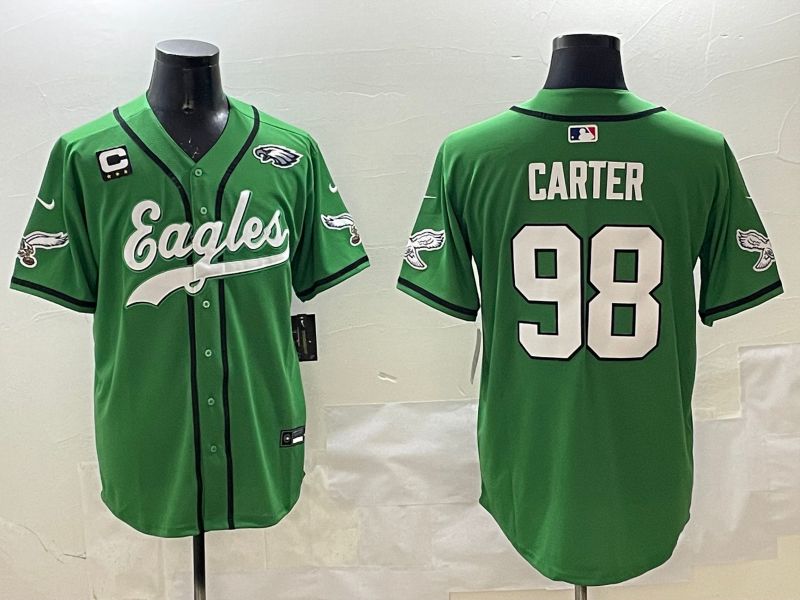 Men Philadelphia Eagles #98 Carter Green three generations Jointly Name 2025 Nike Limited NFL Jersey style 2->philadelphia eagles->NFL Jersey